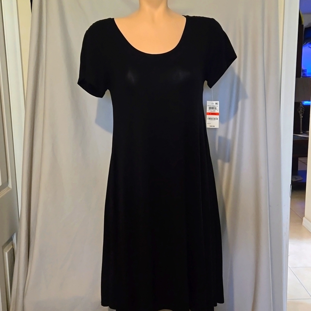 Style and co black knit dress, NEW